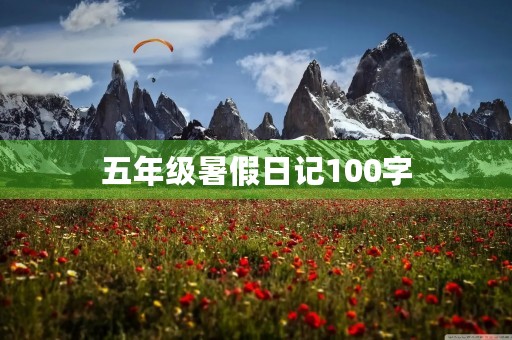 五年级暑假日记100字