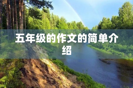 五年级的作文的简单介绍
