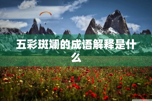 五彩斑斓的成语解释是什么