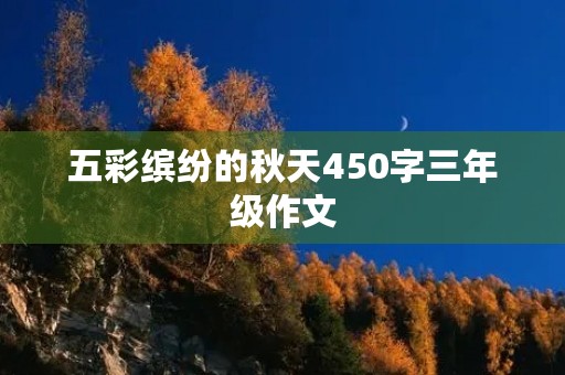 五彩缤纷的秋天450字三年级作文