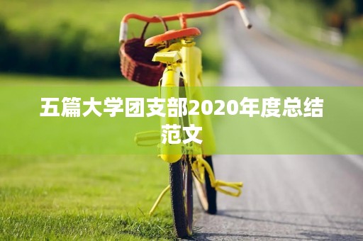 五篇大学团支部2020年度总结范文