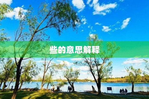 些的意思解释(些组词)