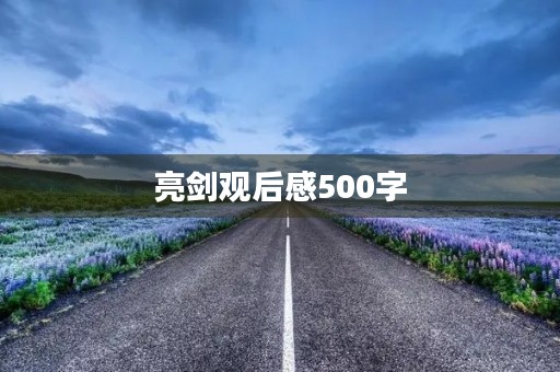 亮剑观后感500字 亮剑观后感500字