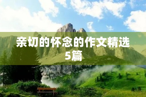 亲切的怀念的作文精选5篇 亲切的怀念的作文精选5篇