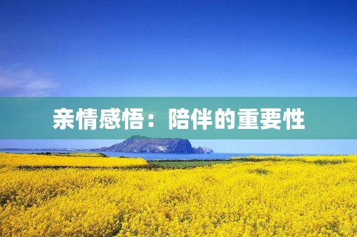 亲情感悟:陪伴的重要性 亲情感悟:陪伴的重要性