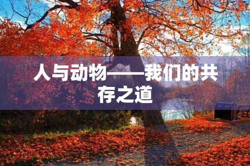 人与动物——我们的共存之道 人与动物——我们的共存之道