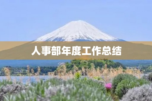 人事部年度工作总结