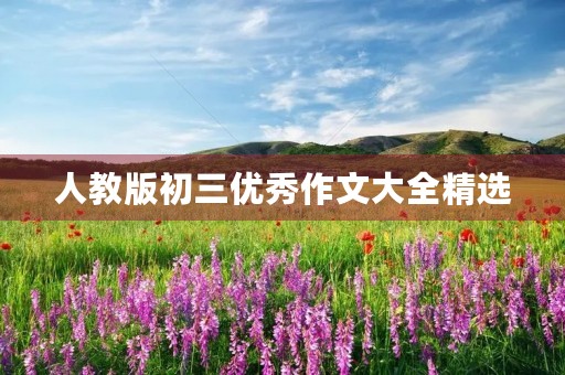 人教版初三优秀作文大全精选 人教版初三优秀作文大全精选