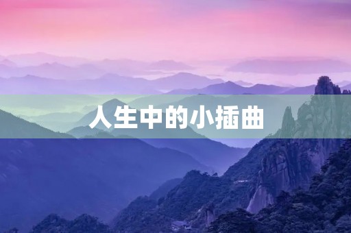 人生中的小插曲 人生中的小插曲