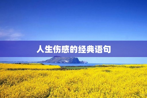 人生伤感的经典语句，特别伤感扎心的句子