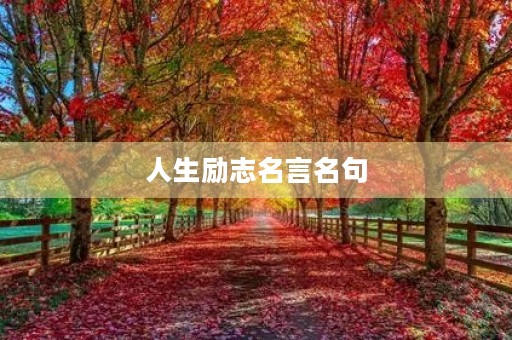 人生励志名言名句，人生励志名言名句经典摘抄