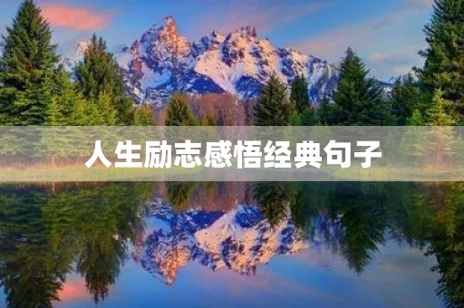 人生励志感悟经典句子,人生励志感悟的句子 人生励志感悟经典句子,人生励志感悟的句子