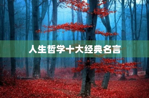 人生哲学十大经典名言(人生哲学十大经典名言句子) 人生哲学十大经典名言(人生哲学十大经典名言句子)