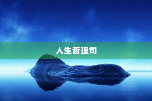 人生哲理句(人生哲理句子精辟短句) 人生哲理句(人生哲理句子精辟短句)