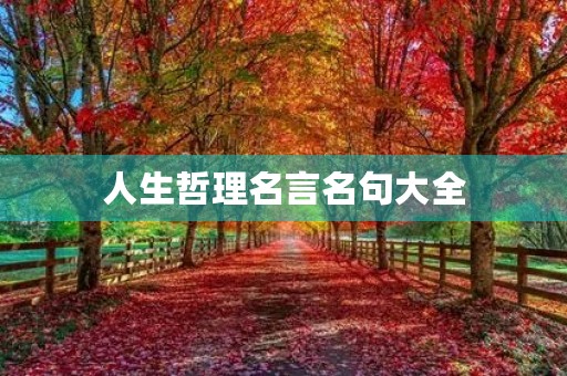 人生哲理名言名句大全(人生哲理名言名句大全100句) 人生哲理名言名句大全(人生哲理名言名句大全100句)