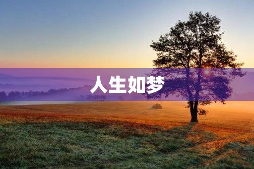 人生如梦，梦中何人？