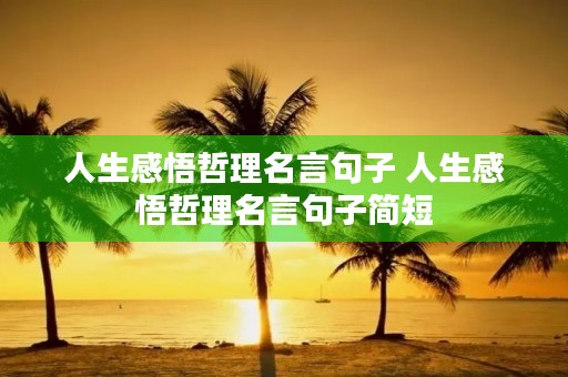 人生感悟哲理名言句子 人生感悟哲理名言句子简短 人生感悟哲理名言句子 人生感悟哲理名言句子简短