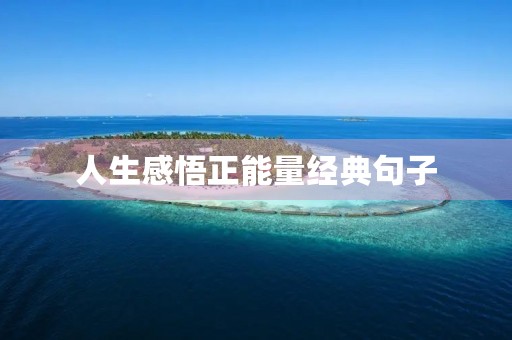 人生感悟正能量经典句子(人生感悟正能量经典句子简短)