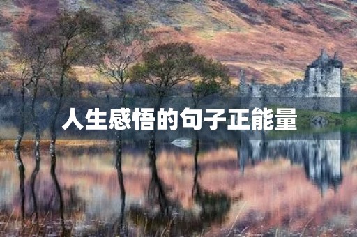 人生感悟的句子正能量,人生感悟的句子正能量文案 人生感悟的句子正能量,人生感悟的句子正能量文案