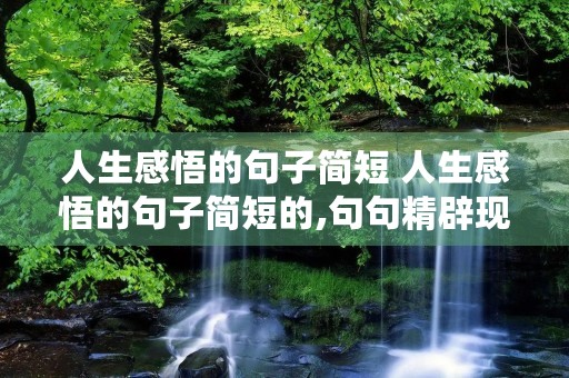 人生感悟的句子简短 人生感悟的句子简短的,句句精辟现实 人生感悟的句子简短 人生感悟的句子简短的,句句精辟现实