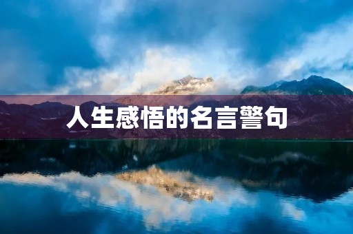 人生感悟的名言警句(人生感悟的名言警句有哪些)