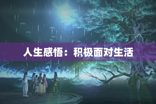 人生感悟：积极面对生活，享受每一天