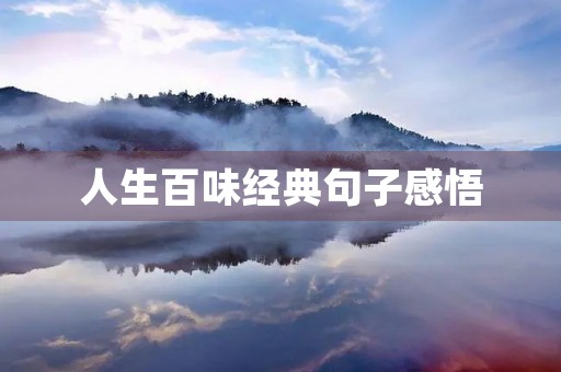 人生百味经典句子感悟，人生百味经典句子感悟图片