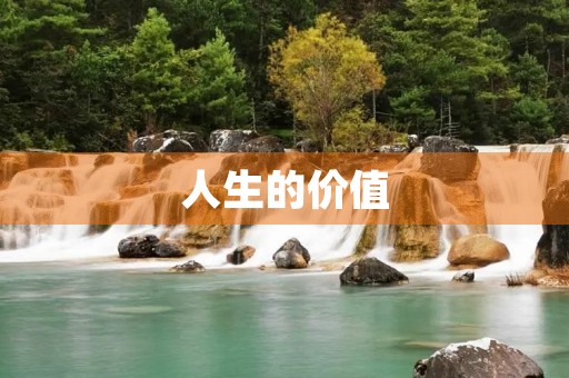 人生的价值 人生的价值