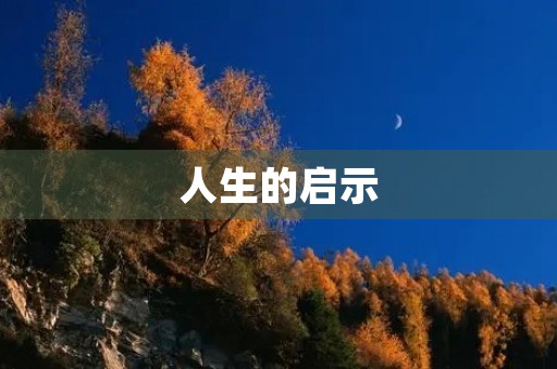 人生的启示 人生的启示
