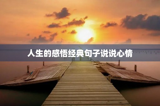 人生的感悟经典句子说说心情(人生的感悟经典句子说说心情简单) 人生的感悟经典句子说说心情(人生的感悟经典句子说说心情简单)