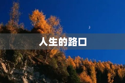 人生的路口