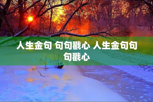 人生金句 句句戳心 人生金句句句戳心 人生金句 句句戳心 人生金句句句戳心