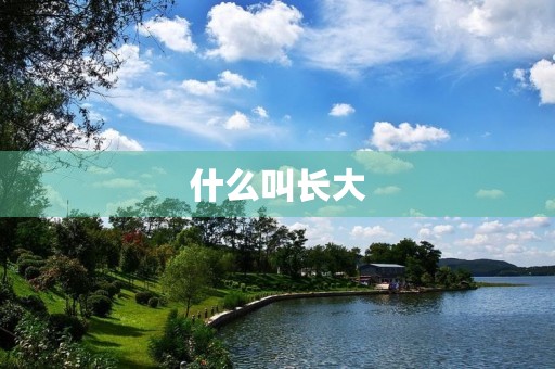 什么叫长大