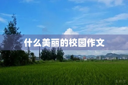 什么美丽的校园作文