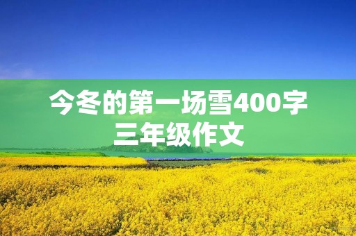 今冬的第一场雪400字三年级作文 今冬的第一场雪400字三年级作文