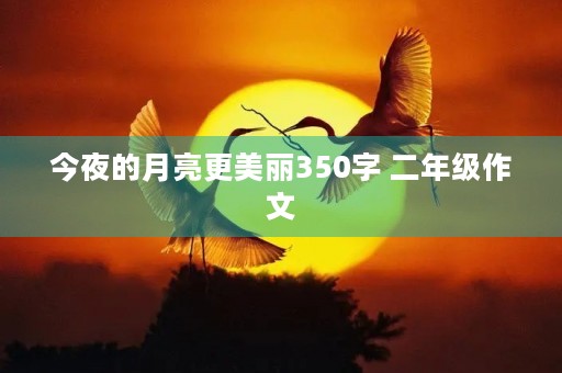 今夜的月亮更美丽350字 二年级作文 今夜的月亮更美丽350字 二年级作文