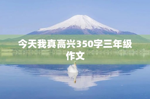 今天我真高兴350字三年级作文 今天我真高兴350字三年级作文