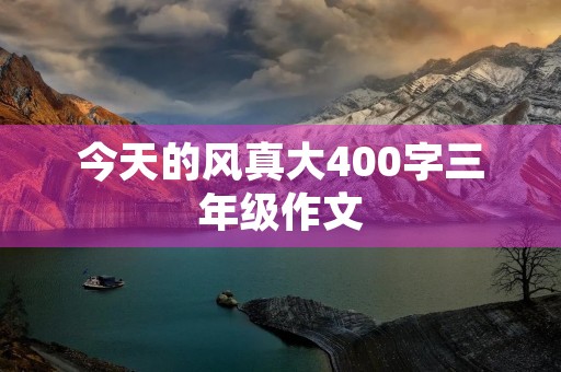 今天的风真大400字三年级作文