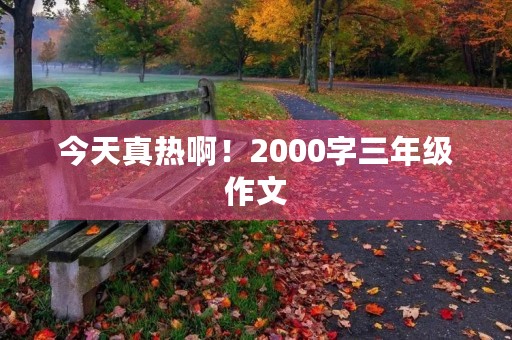 今天真热啊!2000字三年级作文 今天真热啊!2000字三年级作文