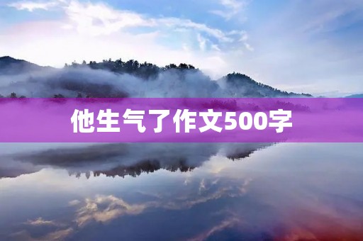 他生气了作文500字