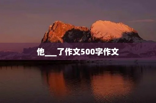 他___了作文500字作文 他___了作文500字作文