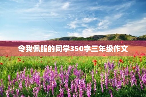 令我佩服的同学350字三年级作文