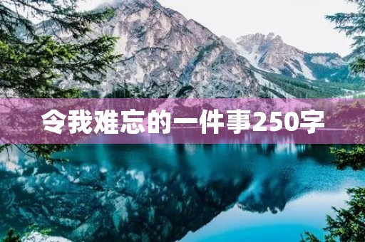 令我难忘的一件事250字
