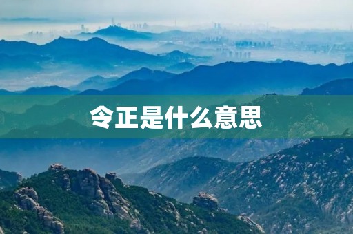 令正是什么意思(令正) 令正是什么意思(令正)