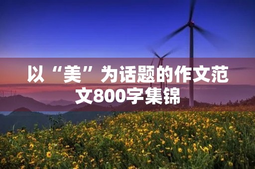 以“美”为话题的作文范文800字集锦 以“美”为话题的作文范文800字集锦