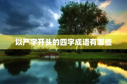 以严字开头的四字成语有哪些 以严字开头的四字成语有哪些