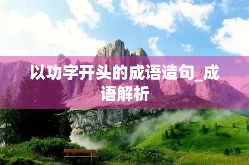 以功字开头的成语造句_成语解析