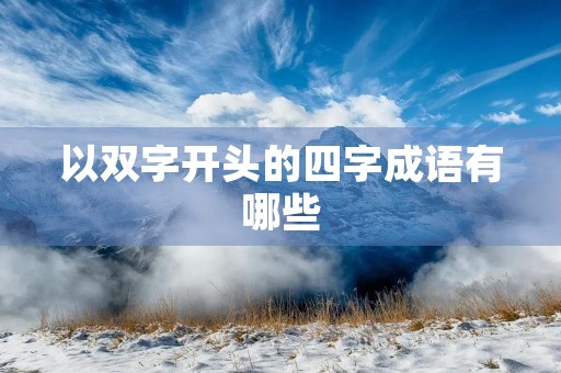 以双字开头的四字成语有哪些 以双字开头的四字成语有哪些