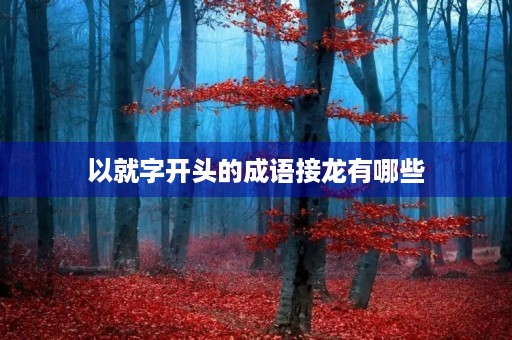 以就字开头的成语接龙有哪些