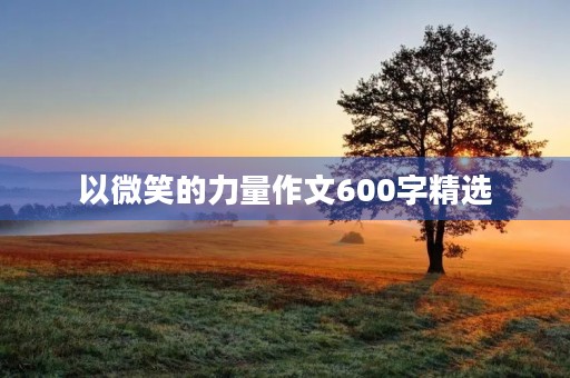 以微笑的力量作文600字精选